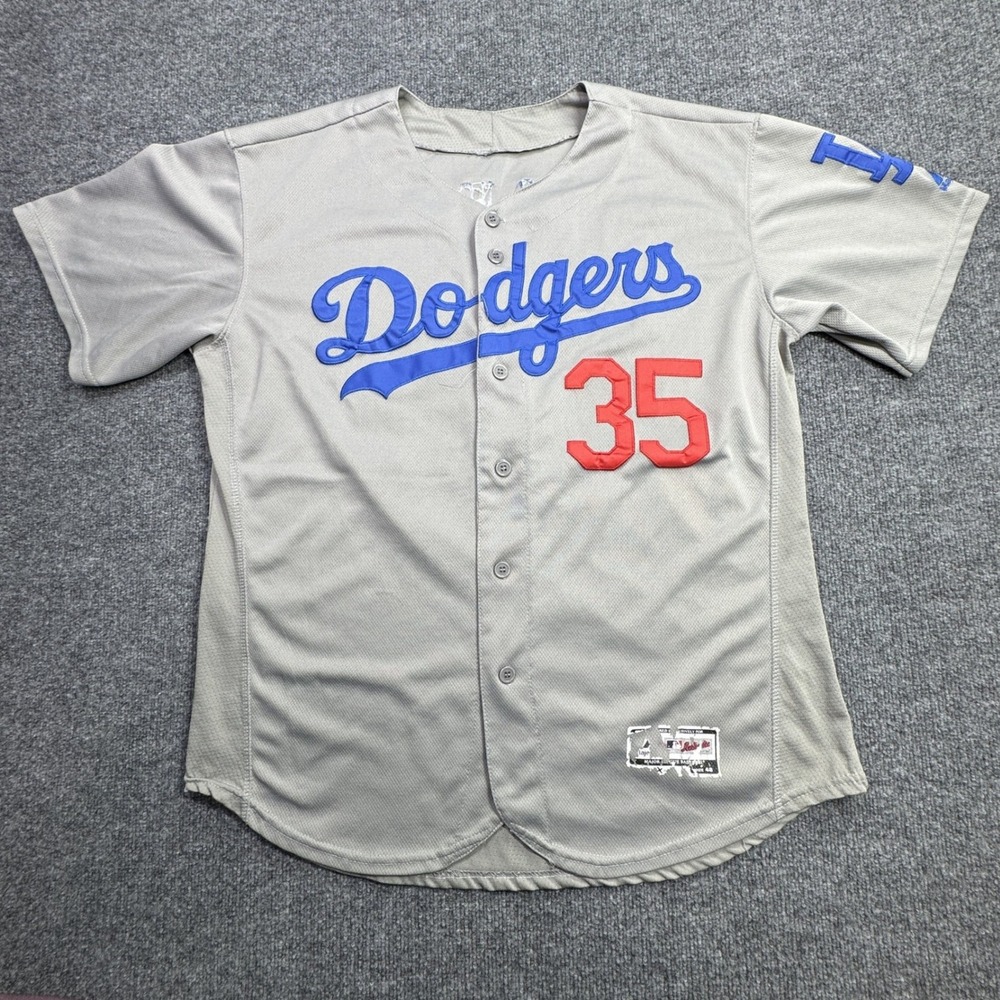Cody Bellinger 35 Los Angeles Dodgers Majestic Baseball Jersey Mens 48 Grey MLB